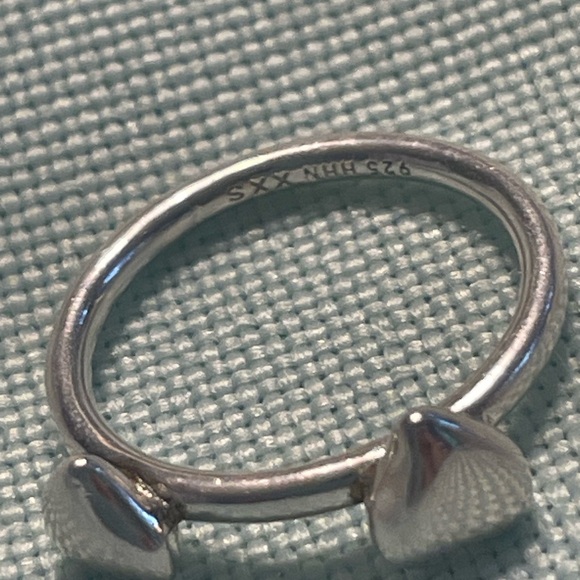 Sterling silver heart stacking ring - Picture 3 of 3